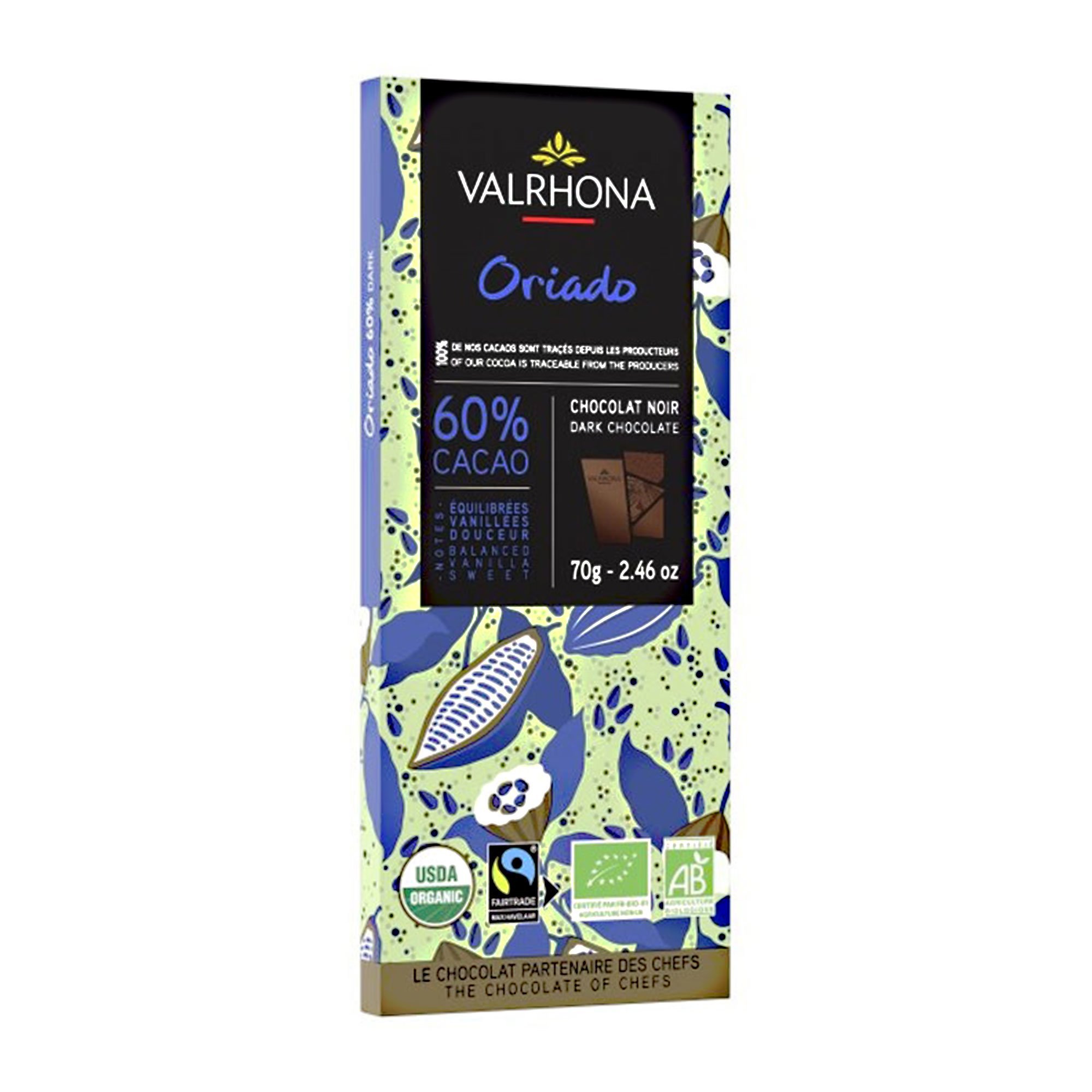 Valrhona Oriado 60% chokoladebar, 70 g