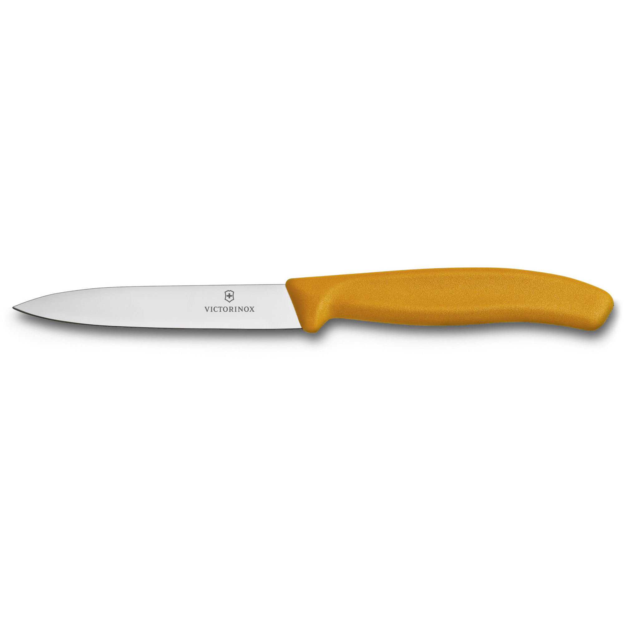 Victorinox Grøntsags- og skrællekniv med nylonhåndtag i orange, 10 cm.