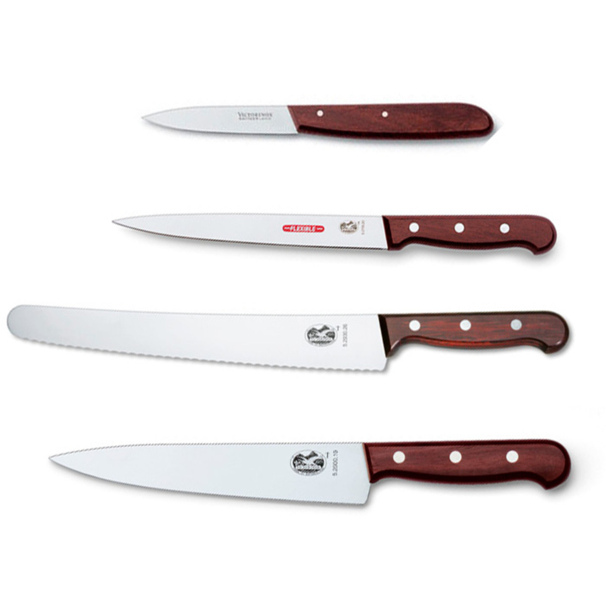 Billede af Victorinox Knivsæt med kokkekniv, brødkniv, trancherkniv og urtekniv