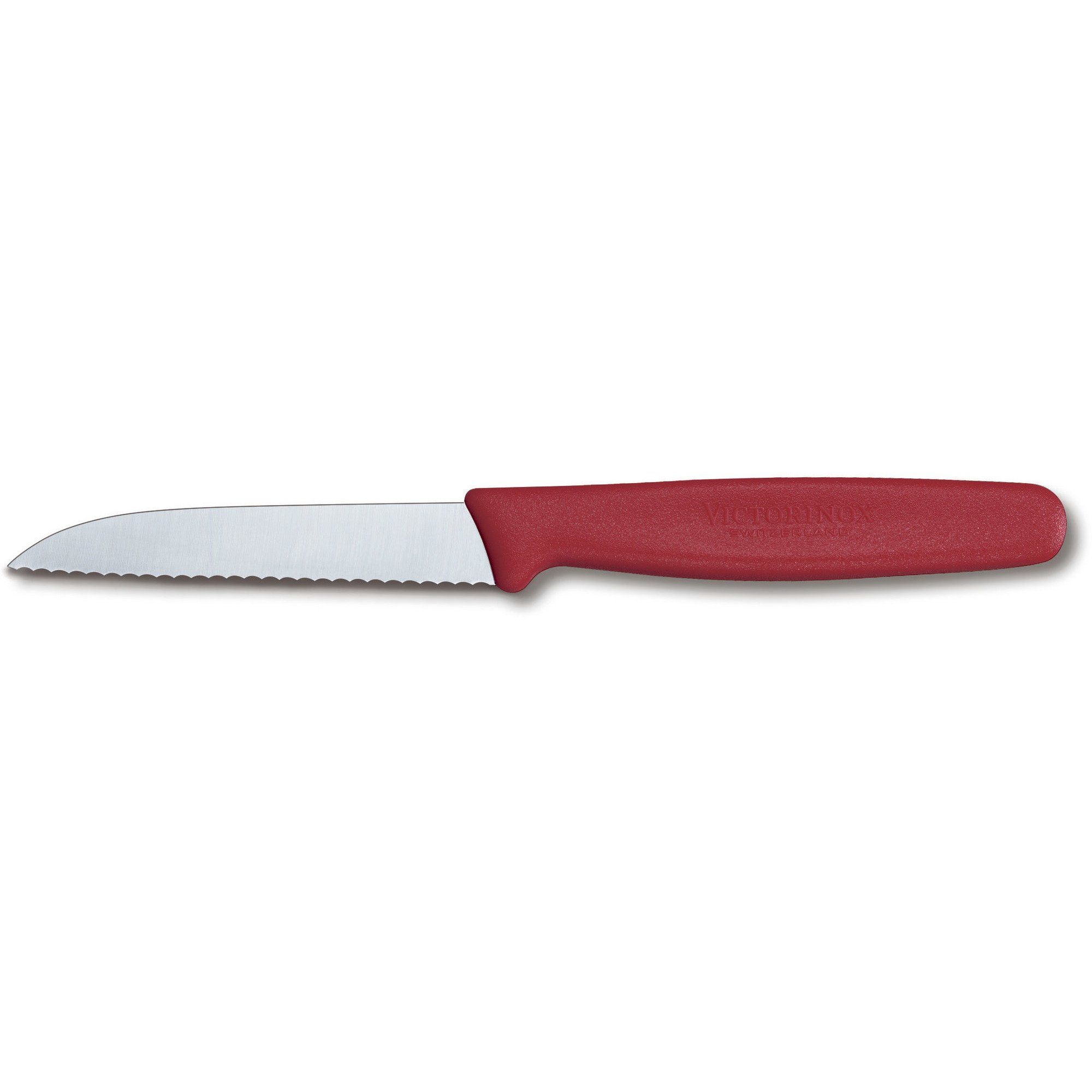 Victorinox Takket urtekniv med nylonskæfte i rød 8 cm.