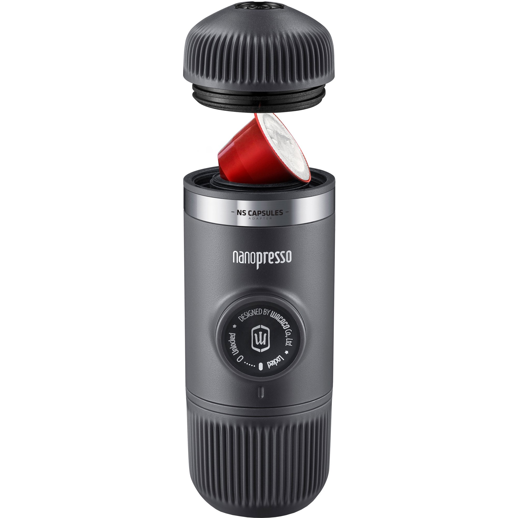 Wacaco Nanopresso espressobryggare + Nespresso Adapter grå