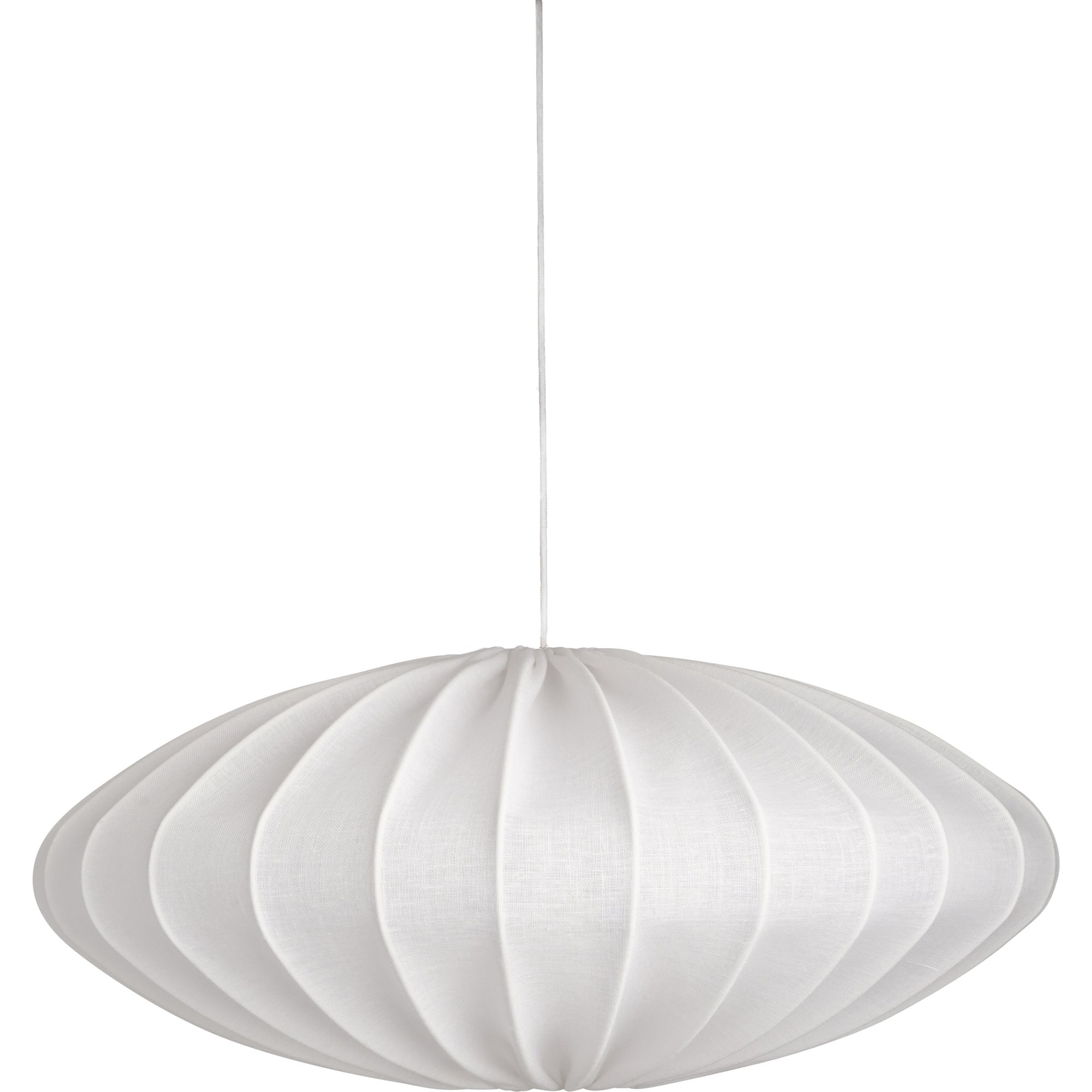 Watt & Veke Ellipse taklampe, 65 cm, lin, hvit