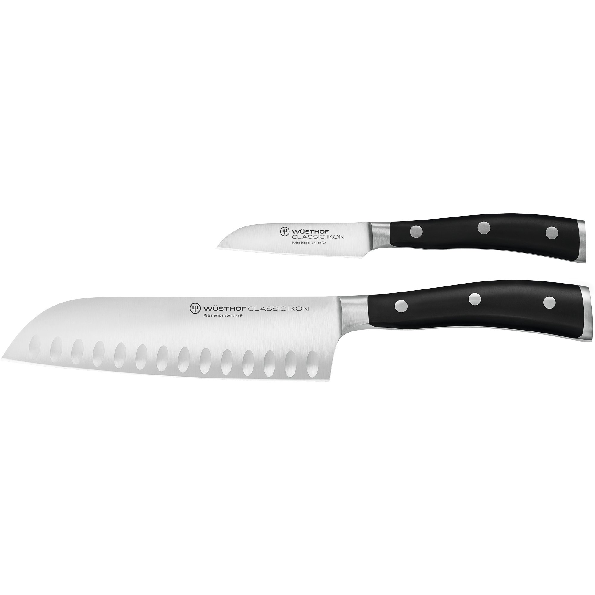 Wüsthof Classic Ikon knivsæt 2 dele, urtekniv og santokukniv