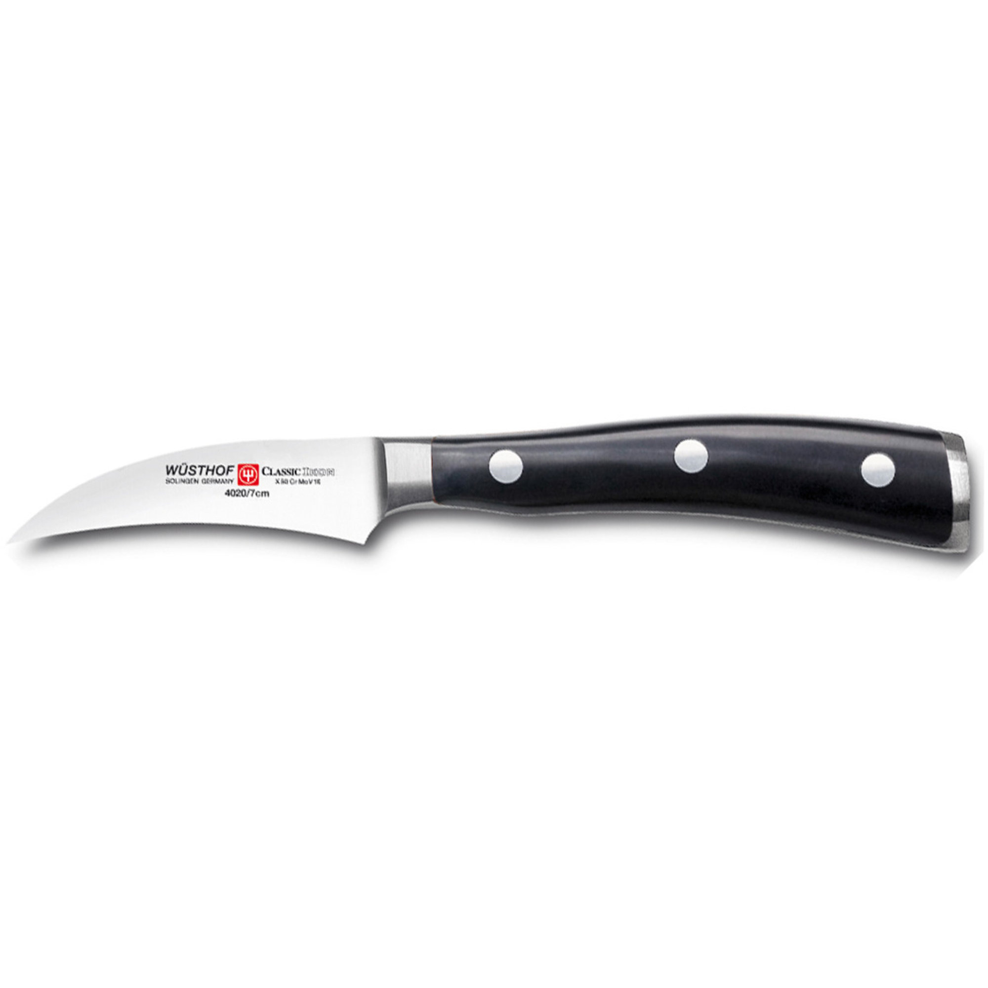 Wüsthof Classic Ikon Skrellekniv Svart 7 cm