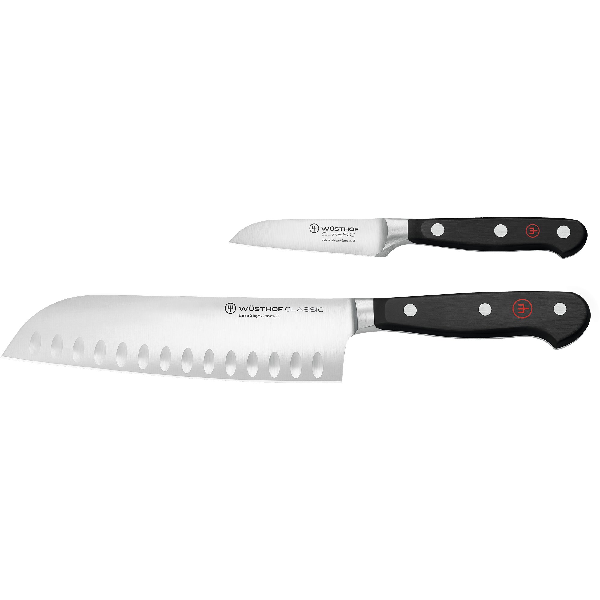 Wüsthof Classic knivsæt 2 dele, Santoku- og urtekniv
