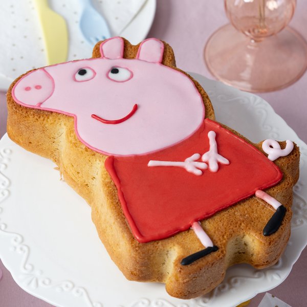 Peppa Gris motiv bakeform 19,5x27 cm, rosa