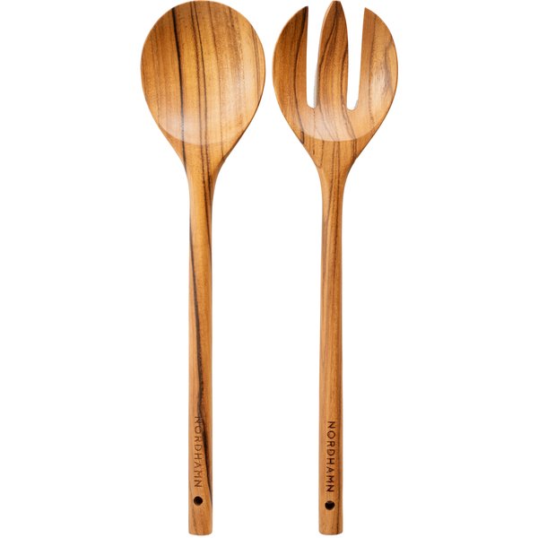 Salatbestikk 34 cm, teak