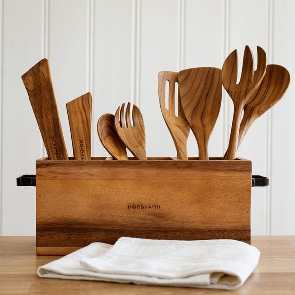 Salatbestikk 34 cm, teak