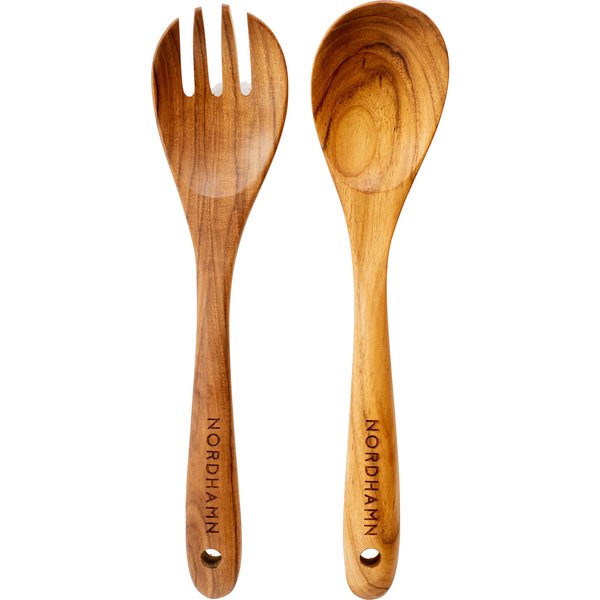 Salatbestikk 23,5 cm, teak