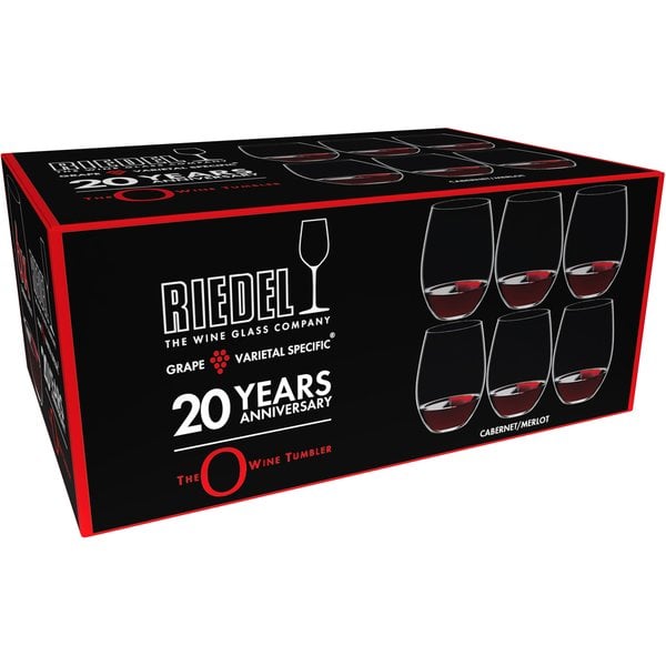 O Wine Tumbler Cabernet/Merlot vinglass 6-pakning 20-årsjubileum