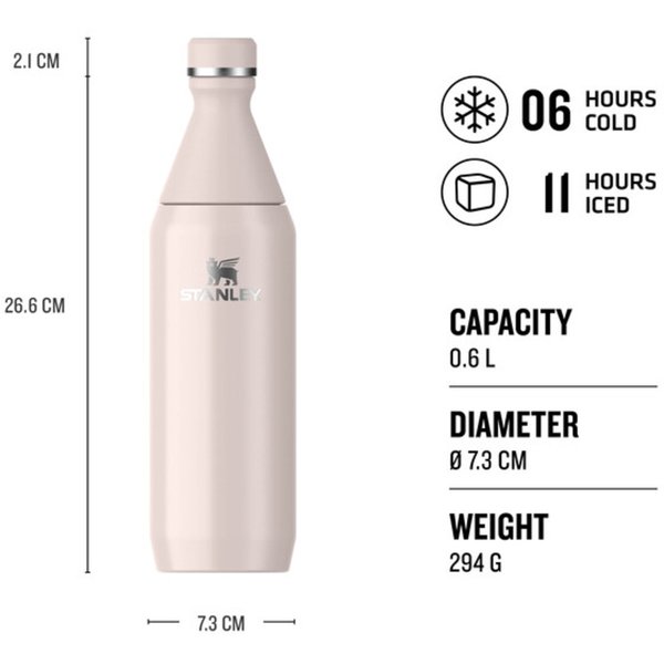 All Day Slim Bottle termoflaske 0.6 liter, rose