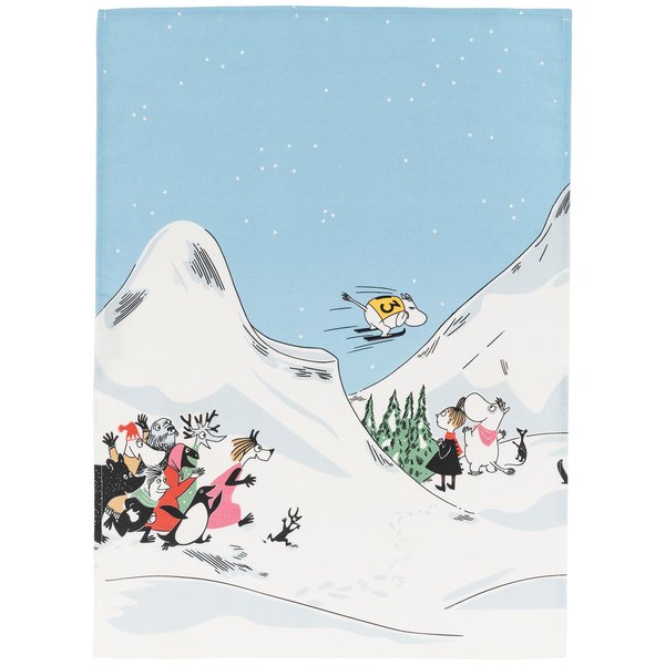 Mumin Skihopping kjøkkenhåndkle 50 x 70cm