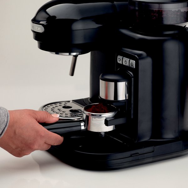 Moderna Espressomaskin med kaffekvern, sort