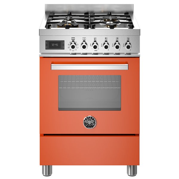 PRO64L1EART Professional Gasskomfyr med ovn 60 cm, Orange