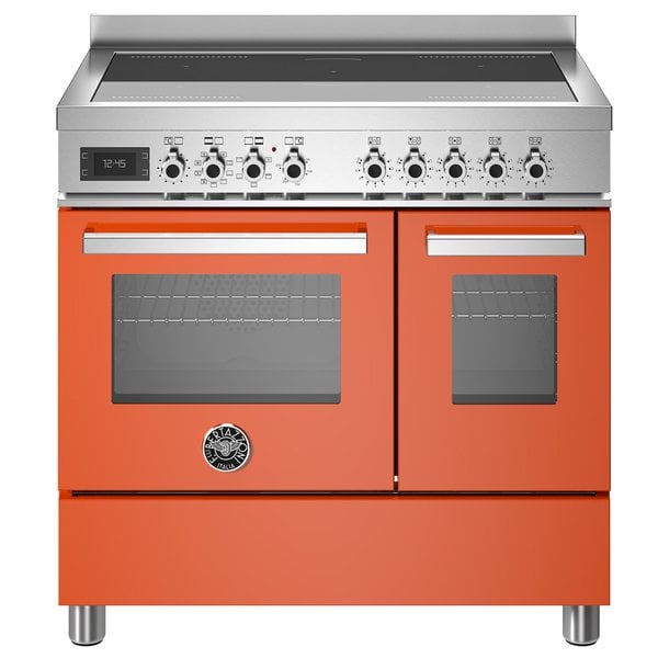 PRO95I2EART Professional induksjonskomfyr med dobbelovn 90 cm, Orange