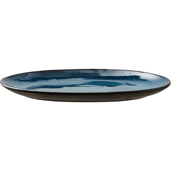 Ovalt fat 36x25 cm svart/mørkeblå