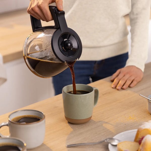 MyMoment Kaffemaskine med glaskande, sort