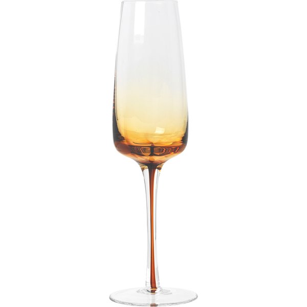 'Amber' Munblåst champagneglas