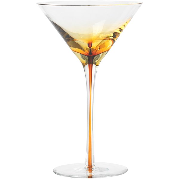 'Amber' Munblåst Martiniglas