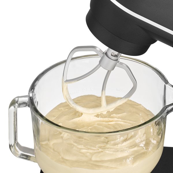 KM1800 köksmaskin med skål i glas 4,5 liter, mattsvart
