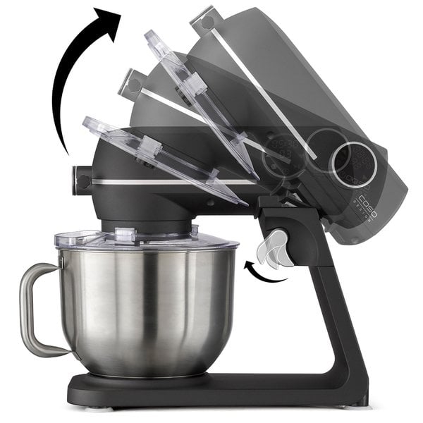 KM1800 köksmaskin med skål i stål 6 liter, mattsvart
