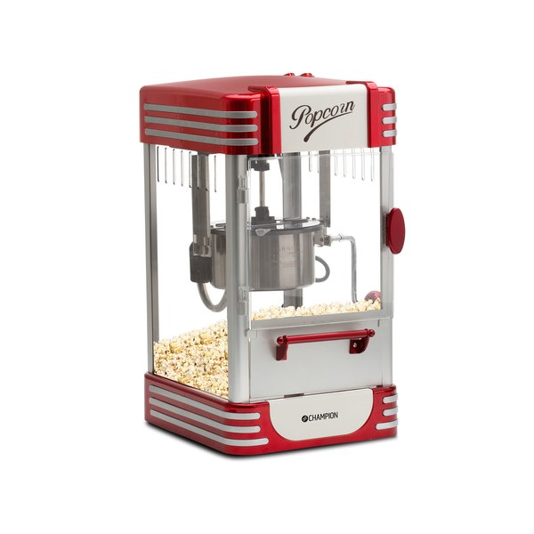 Retro popcornmaskin XL, rød metallic