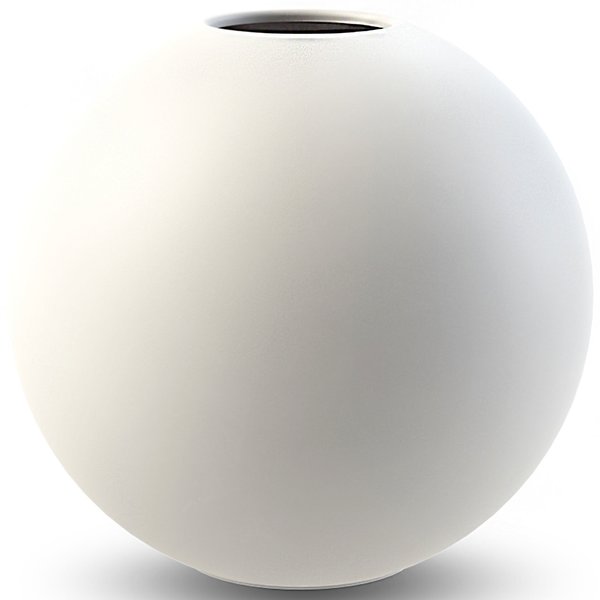 Ball vas, 20 cm, white