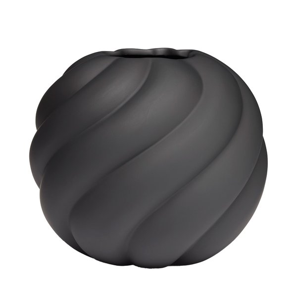 Twist Ball vase 20 cm, svart