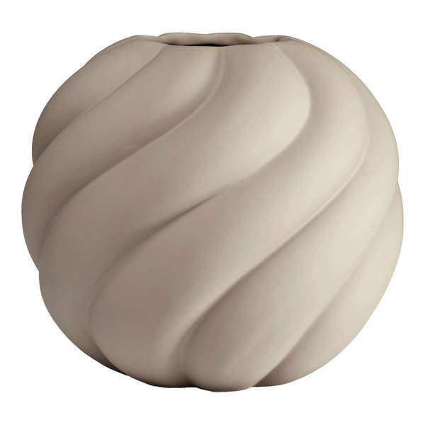 Vase Twist Ball 12 cm, sand