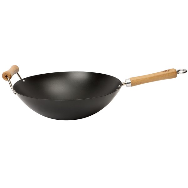 NS wok kolstål svart 36 cm