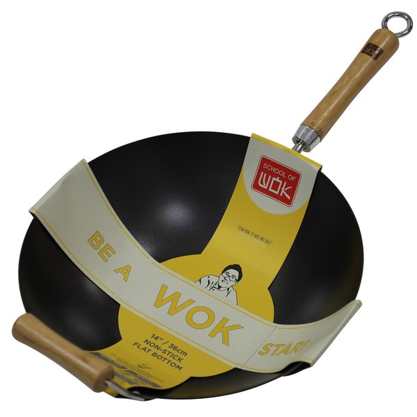 NS wok kolstål svart 36 cm