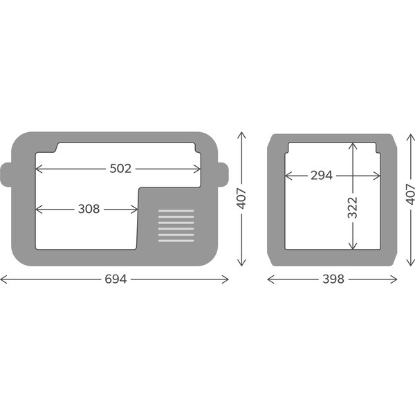 CFX3 35 portabel kylbox, svart/grå