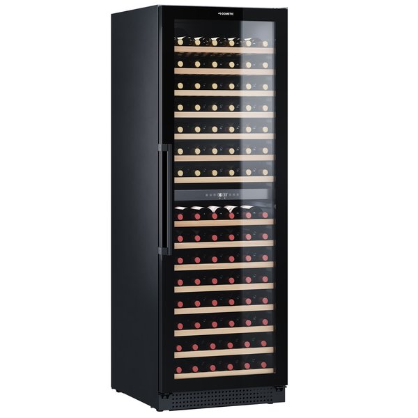 D154F vinkøleskab, 2 temperaturzoner, 154 flasker, sort