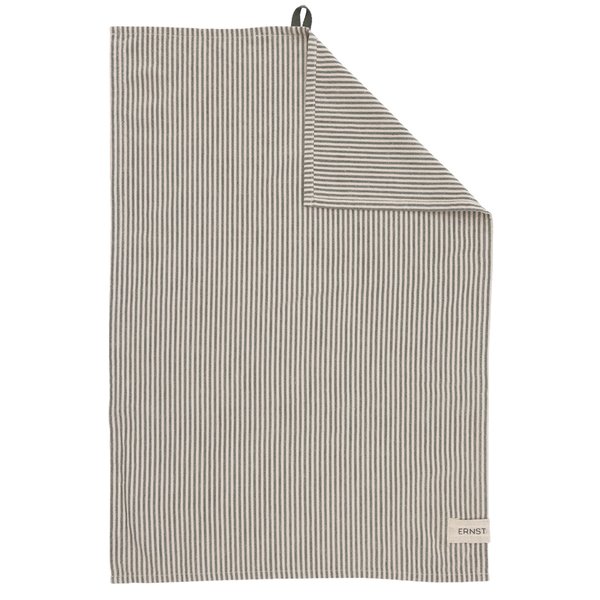 Kjøkkenhåndkle stripete 47x70 cm, grønn/beige