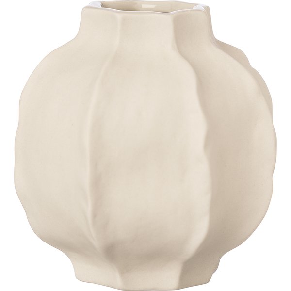 Vase bucklig rand, 10 cm, stentøy