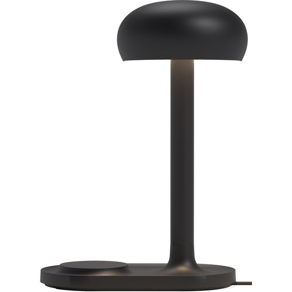 Emendo lampe med trådløs Qi-lader, black