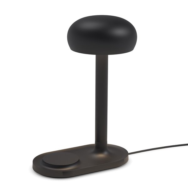 Emendo lampe med trådløs Qi-lader, black