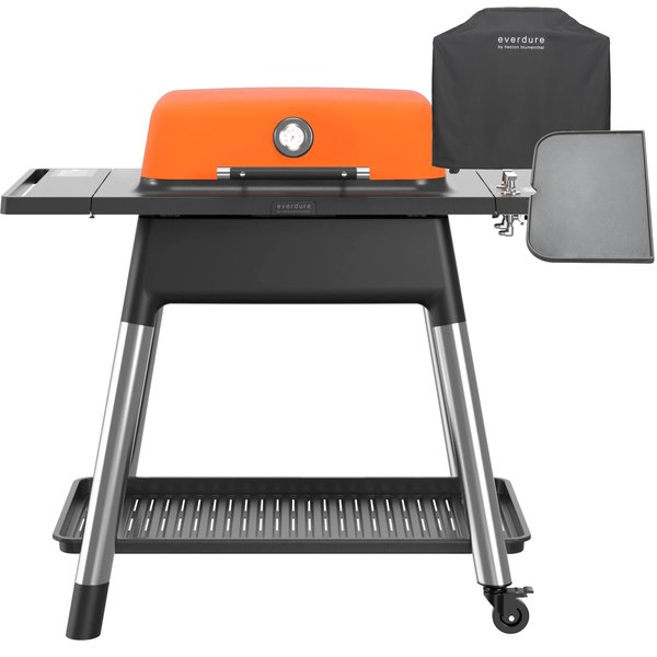 Force gasgrill + grillovertrekk & grillplade matt orange