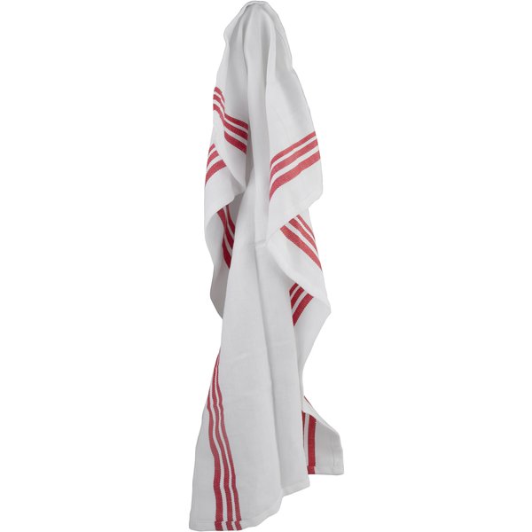 Kjøkkenhåndkle med røde striper Bomull/Lin