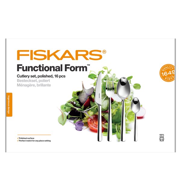 Functional Form bestikksett 16 deler, blank