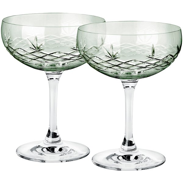 Crispy Gatsby Champagneglas, emerald 