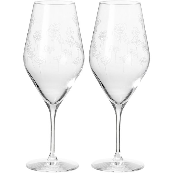 Flower champagneglass, 2 stk