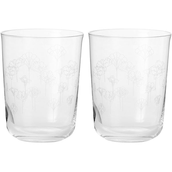 Flower XL vannglass, 2 stk