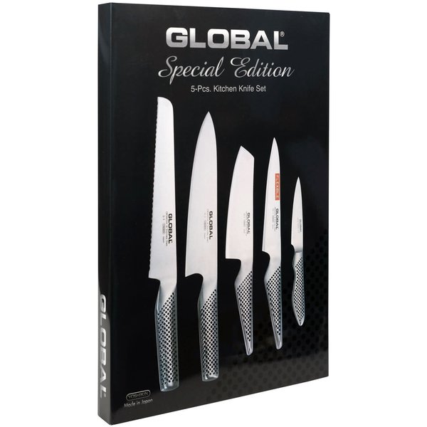 med tiden lige ud Litterær kunst Knivsæt med 5 knive fra Global » Ultimativt knivsæt i høj kvalitet