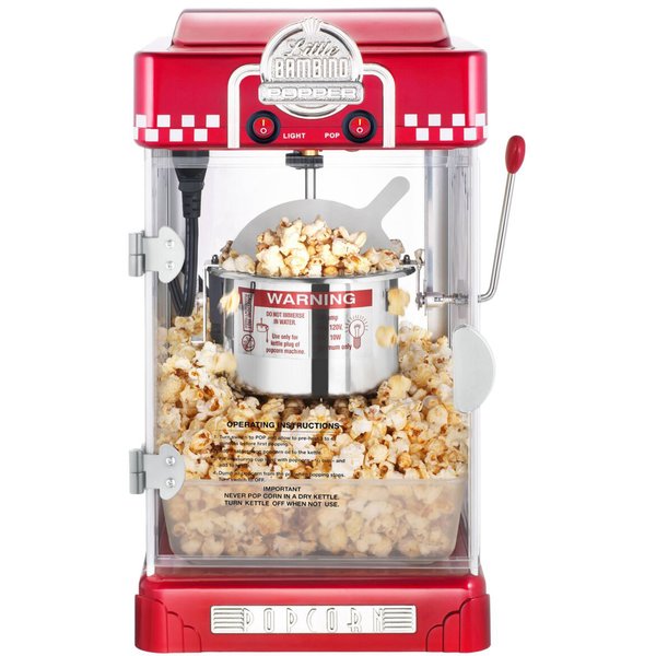 Popcornmaskin Little Bambino 2-3 liter Rød