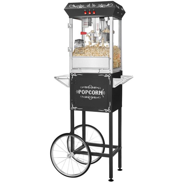 Popcornvagn All Star 8-10 liter Svart