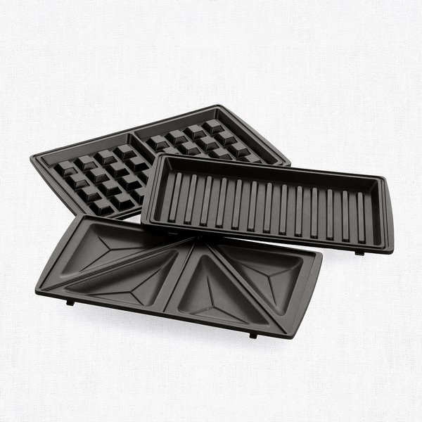 3-in-1 toastgrill/vaffeljern, smokey blue