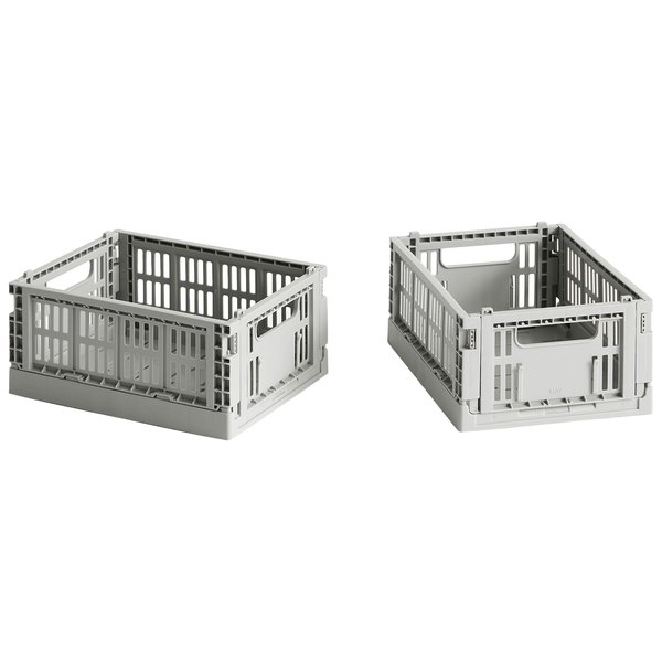 Colour Crate oppbevaringsboks mini 2 stk, light grey