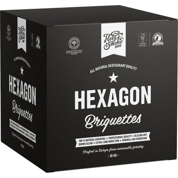 Hexagon grillbriketter 10 kg