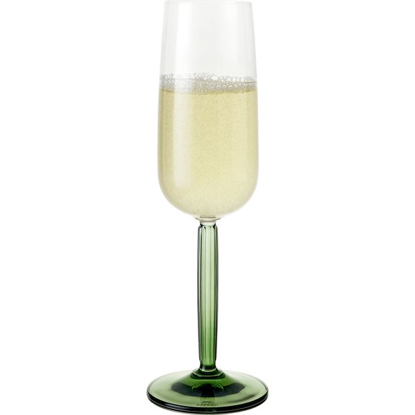 Hammershøi champagneglass, 24 cl, 2 stk, grønn